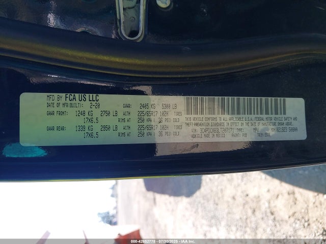 Dodge 2020 2020 3C4PDCAB3LT207171 Image 9