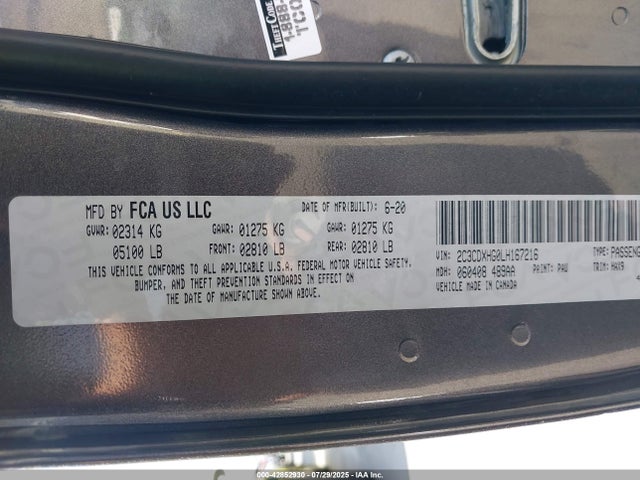 2C3CDXHG0LH167216 Dodge Charger