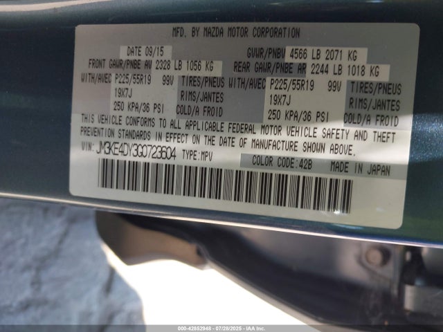 Mazda py 2016 JM3KE4DY3G0723604 Image 9