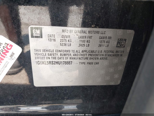 2017 CADILLAC CT6 1G6KL5RS2HU178887 Photo 8