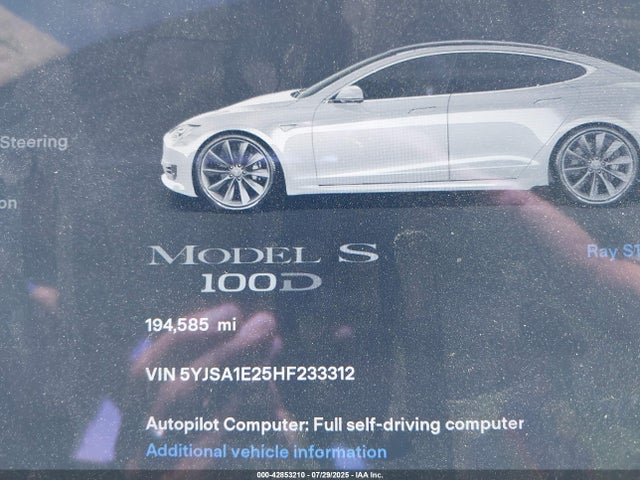 2017 TESLA MODEL S 5YJSA1E25HF233312 Photo 6