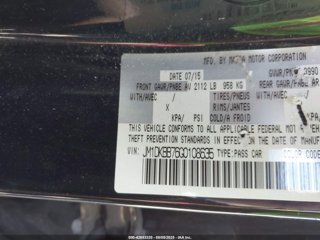 Mazda pe 2016 JM1DKBB76G0108635 Image 9