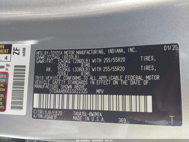 Lexus t24a-fts 2025 5TDAAAB66SS022335 Image 7