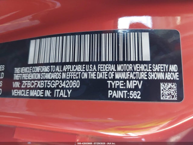 ZFBCFXBT5GP342060 Fiat 500X