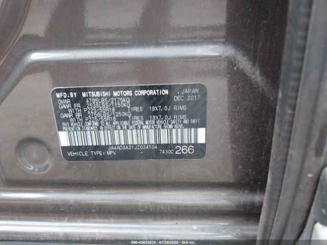 2018 MITSUBISHI OUTLANDER JA4AD3A31JZ034104 Photo 8