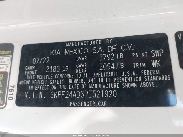 KIA mpi nu 2023 3KPF24AD6PE521920 Image 9