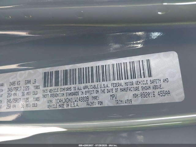 1C4HJXDN1LW149839 Jeep 2020