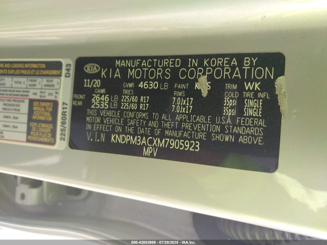 KIA gdi theta-ii 2021 KNDPM3ACXM7905923 Image 9