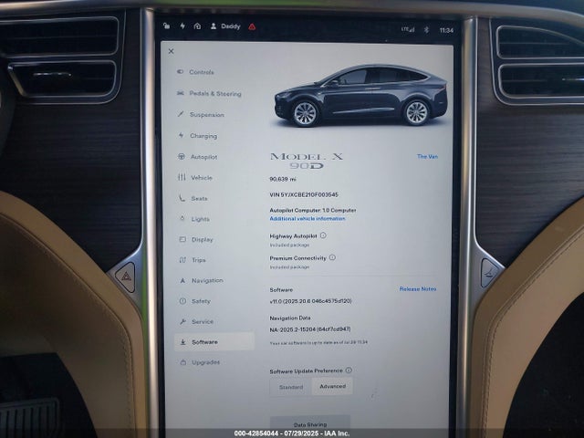 2016 TESLA MODEL X 5YJXCBE21GF003545 Photo 6