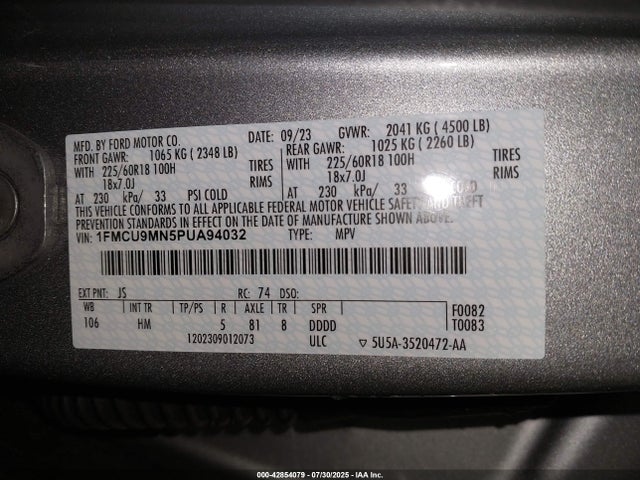 Ford dragon gtdi 2023 1FMCU9MN5PUA94032 Image 9