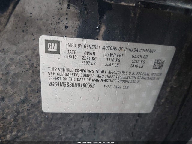 2017 CADILLAC XTS 2G61M5S36H9108592 Photo 8