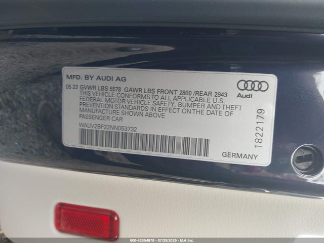 2022 AUDI A7 SPORTBACK WAUV2BF22NN053732 Photo 8