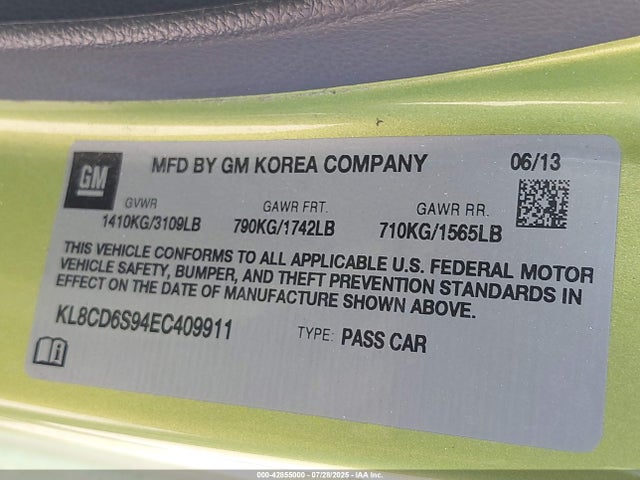 Chevrolet ll0 2014 KL8CD6S94EC409911 Image 9