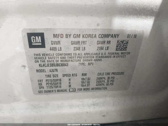 2018 BUICK ENCORE KL4CJESB9JB636843 Photo 8