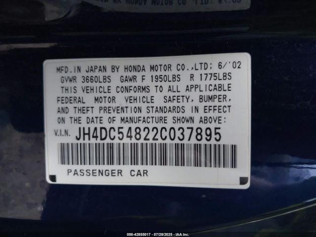 2002 ACURA RSX JH4DC54822C037895 Photo 8