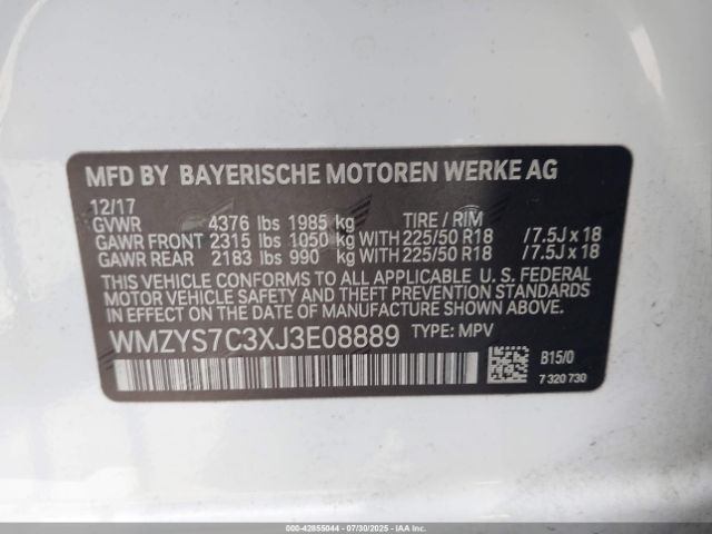 2018 MINI COUNTRYMAN WMZYS7C3XJ3E08889 Photo 8