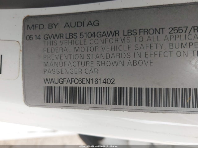 2014 AUDI A6 WAUGFAFC6EN161402 Photo 8