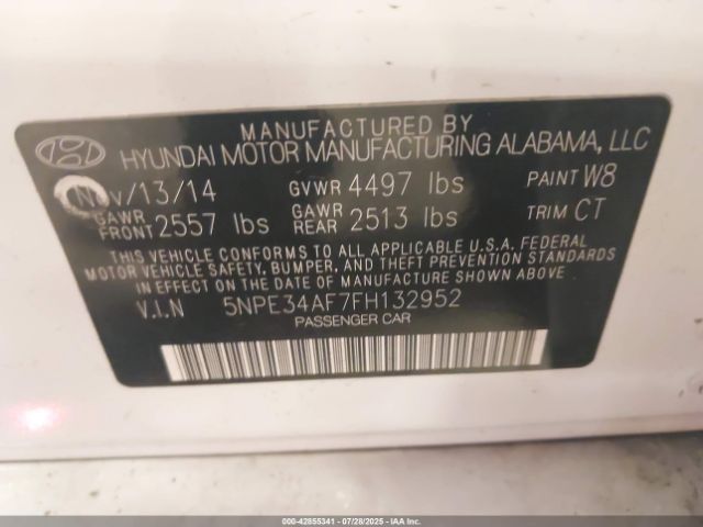 2015 HYUNDAI SONATA 5NPE34AF7FH132952 Photo 8