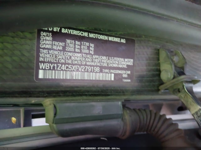 WBY1Z4C5XFV279198 BMW 2015