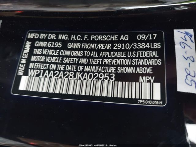 2018 PORSCHE CAYENNE WP1AA2A28JKA02953 Photo 8