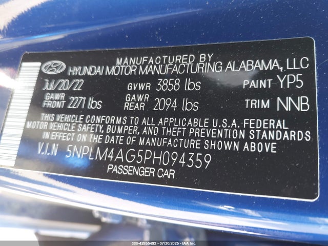 Hyundai mpi nu pe 2023 5NPLM4AG5PH094359 Image 9