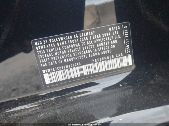 2023 VOLKSWAGEN GOLF GTI WVW3A7CD5PW209243 Photo 8