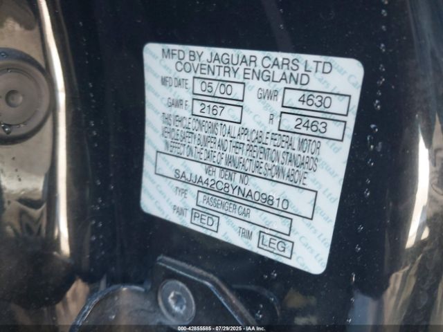 2000 JAGUAR XK8 SAJJA42C8YNA09810 Photo 8