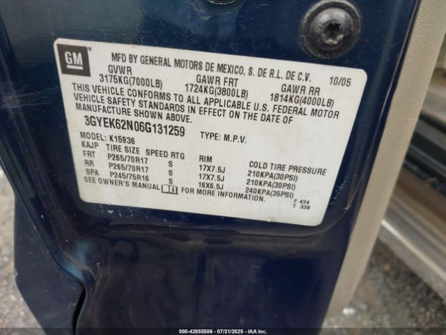 2006 CADILLAC ESCALADE EXT 3GYEK62N06G131259 Photo 8