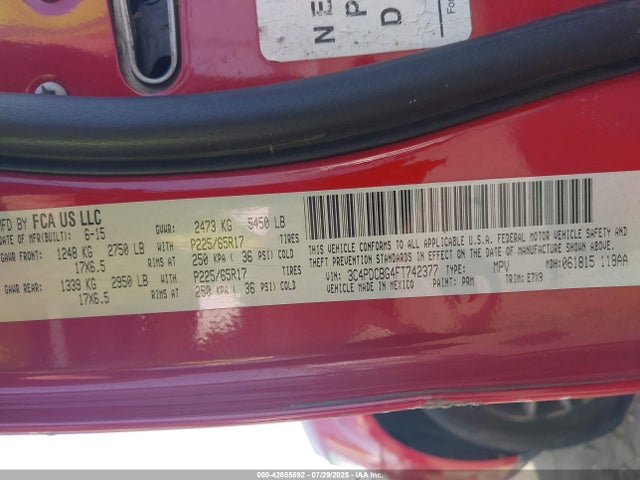 2015 DODGE JOURNEY 3C4PDCBG4FT742377 Photo 8