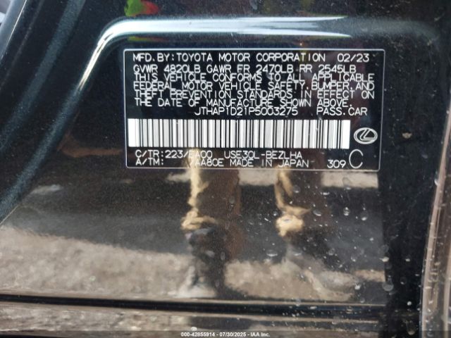 2023 LEXUS IS 500 JTHAP1D21P5003275 Photo 8