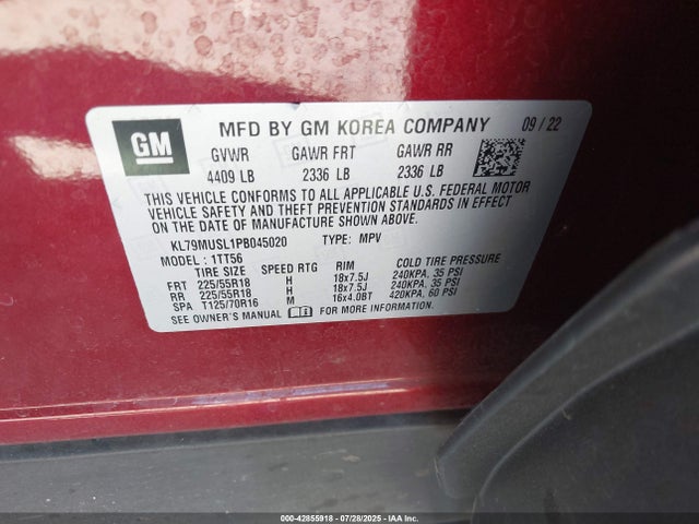 KL79MUSL1PB045020 Chevrolet l3t