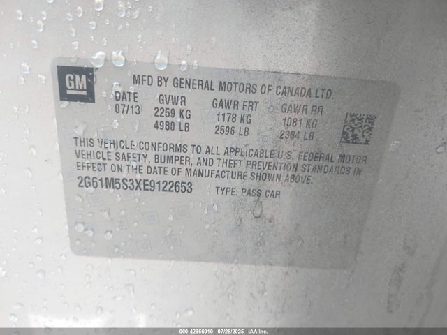 2014 CADILLAC XTS 2G61M5S3XE9122653 Photo 8