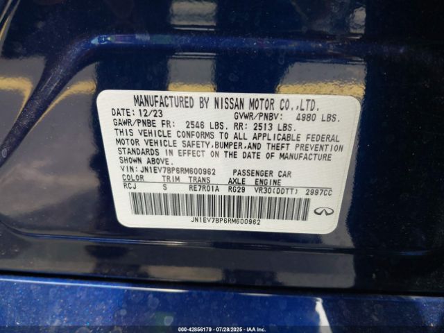 2024 INFINITI Q50 JN1EV7BP6RM600962 Photo 8