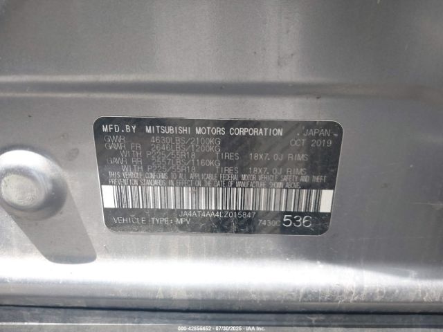 2020 MITSUBISHI ECLIPSE CROSS JA4AT4AA4LZ015847 Photo 8