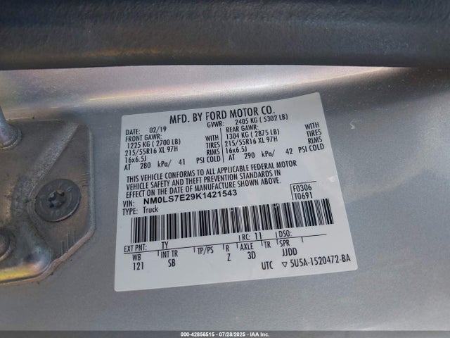 NM0LS7E29K1421543 Ford 2019