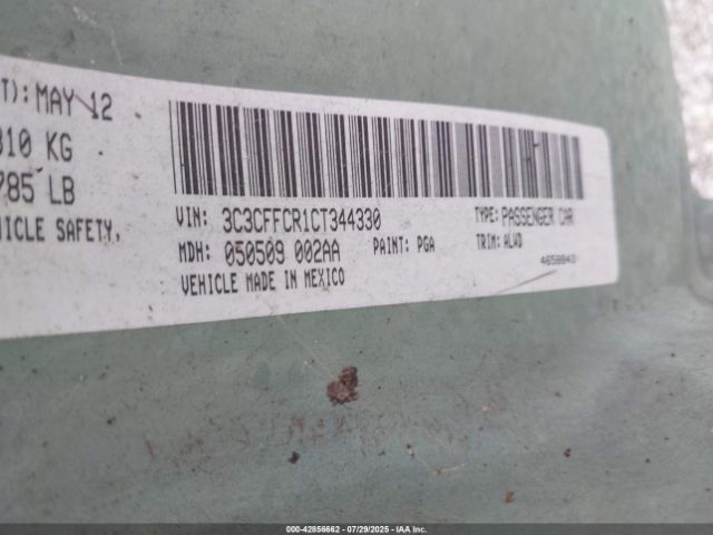 2012 FIAT 500 3C3CFFCR1CT344330 Photo 8