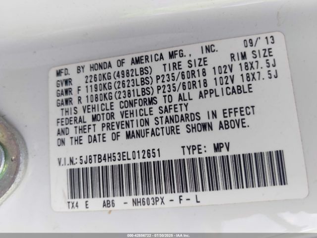 2014 ACURA RDX 5J8TB4H53EL012651 Photo 8