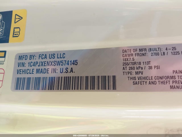 1C4PJXENXSW574145 Jeep Wrangler