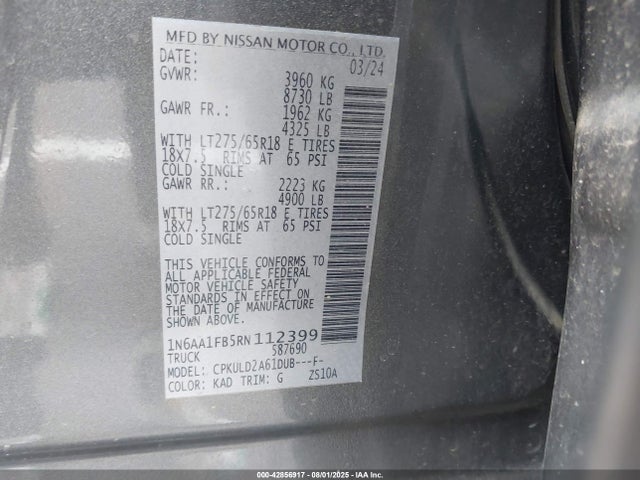 Nissan 2024 2024 1N6AA1FB5RN112399 Image 9