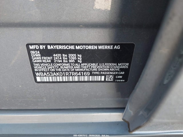 WBA53AK01R7R64169 BMW 2024