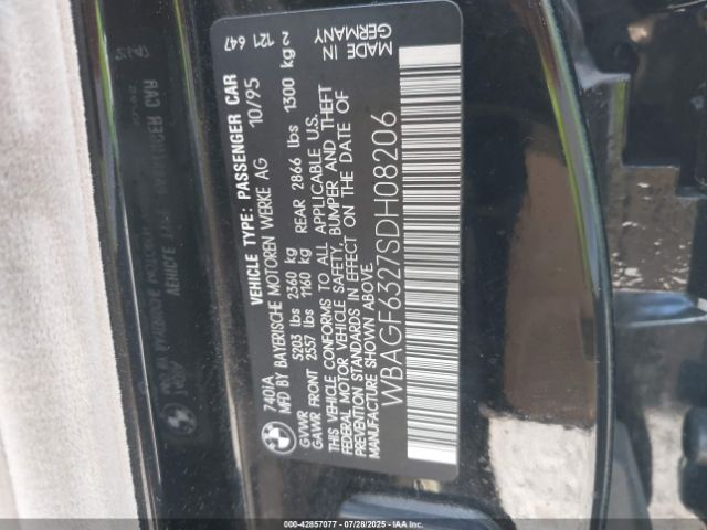 1995 BMW 740 WBAGF6327SDH08206 Photo 8