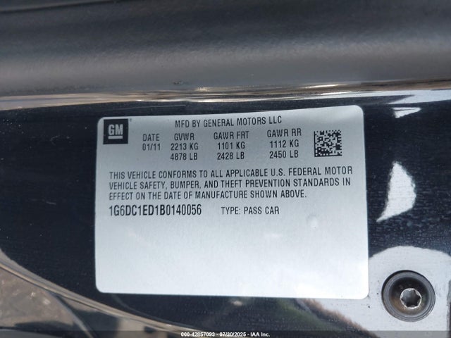 2011 CADILLAC CTS 1G6DC1ED1B0140056 Photo 8