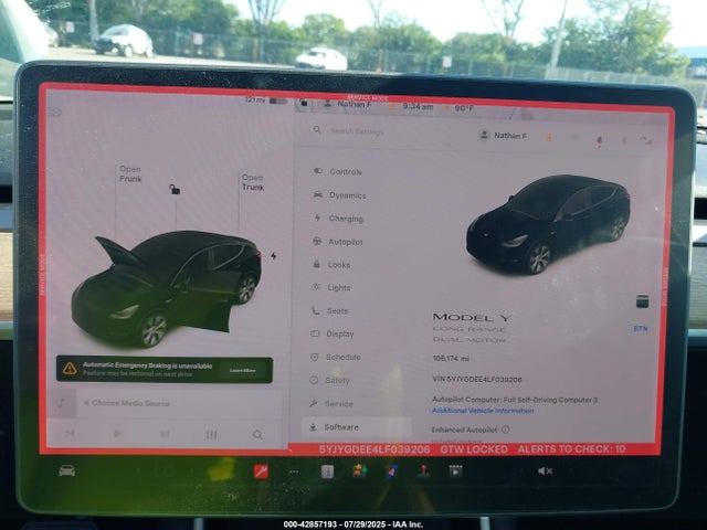 2020 TESLA MODEL Y 5YJYGDEE4LF039206 Photo 6