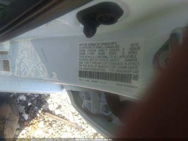 Honda k20c2 2020 2HGFC2F86LH572492 Image 9