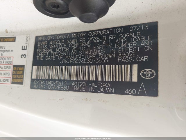 Scion 2ar-fe 2014 JTKJF5C76E3073655 Image 9