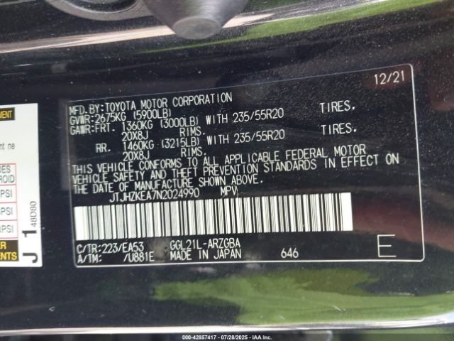 2022 LEXUS RX 350L JTJHZKEA7N2024990 Photo 8