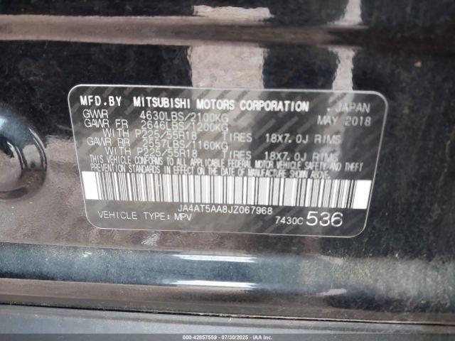 2018 MITSUBISHI ECLIPSE CROSS JA4AT5AA8JZ067968 Photo 8