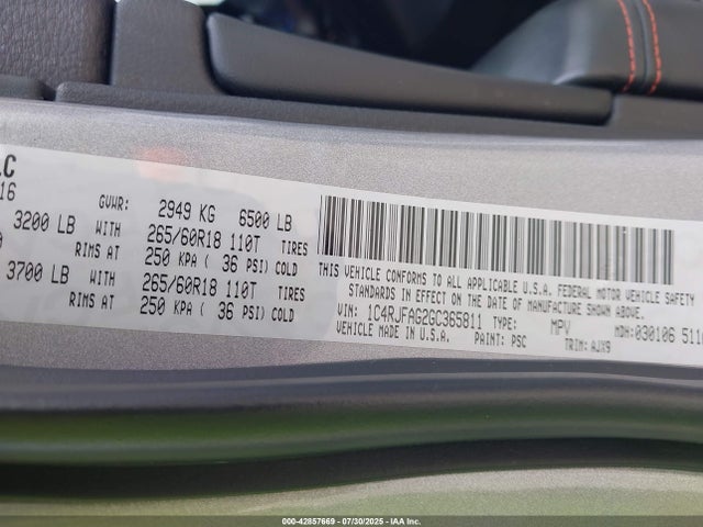 1C4RJFAG2GC365811 Jeep 2016