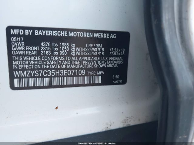 2017 MINI COUNTRYMAN WMZYS7C35H3E07109 Photo 8