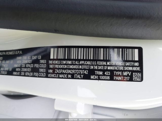 2024 ALFA ROMEO STELVIO ZASPAKBN2R7D79742 Photo 8